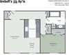 One bedroom apartment layout